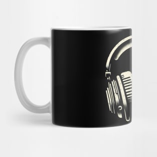 Retro Headphone Groove T-Shirt: Vintage Music Lover Tee Mug